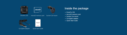Transcend 32GB DrivePro 250 dashcam, Suction Mount, GPS Transcend 32GB DrivePro 250 dashcam, Suction Mount, GPS